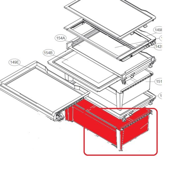 Refrigerator LG vegetable drawer Holders for household refrigerators, drawers, shelves and other plastic details