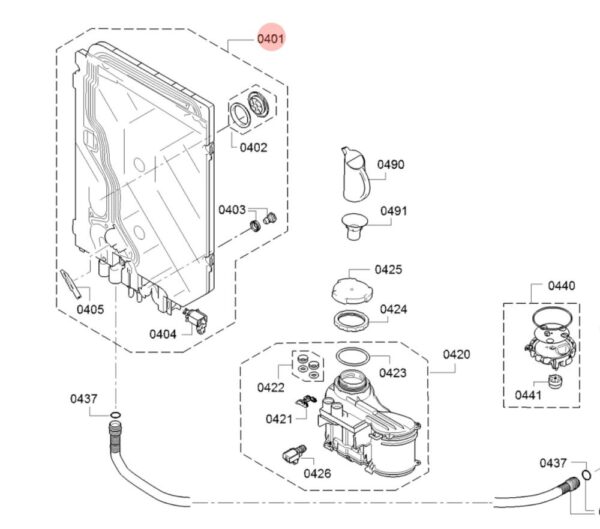 Bosch/SIEMENS dishwasher tank,dispenser - Image 3