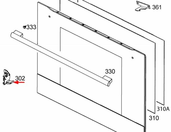 Oven ELECTROLUX / AEG door holder set,2pcs right and left Handles and door handles for electric and gas stove ovens