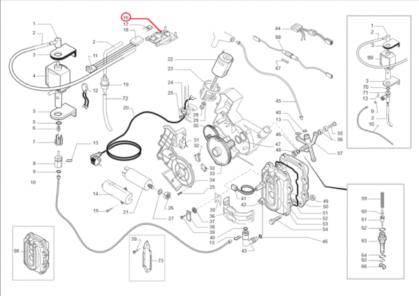 Philips,SAECO flow meter for coffee machine Valves, presses, connectors, pressure sensors, couplings and other parts of coffee machines