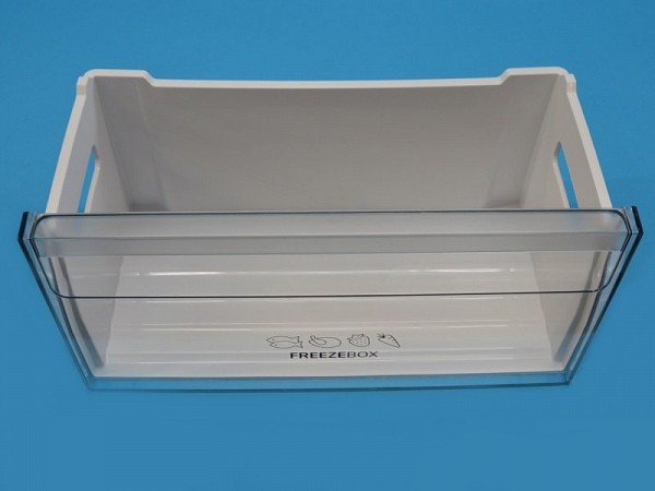 Bottom freezer drawer of the refrigerator GORENJE,Length: 43.3 cm Depth: 22 cm Height: 21.5 cm,orig. Holders for household refrigerators, drawers, shelves and other plastic details