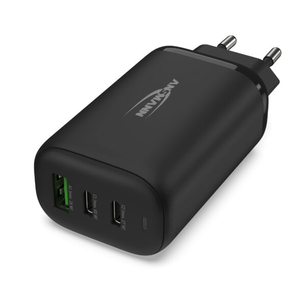 HC365PD GAN DRIFT USB-LADER, MAX. 65W / 3.25A, 2X USB-C, 1X USB-A. HC365PD GAN triple USB charger, max. 65W/3.25A, 2X USB-C, 1X USB-A Wi-Fi adapters for computers, tablets (iPad, Tab) parts