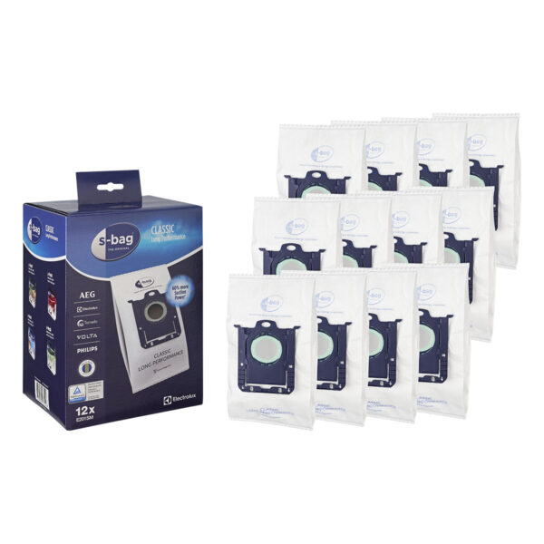 Vacuum cleaner bag AEG, ELECTROLUX, PHILIPS, TORNADO, VOLTA, S-BAG, 12 pcs. (CLASSIC Long Perfomance), orig. Vacuum cleaner brushes, hoses,Hepafilters and bags