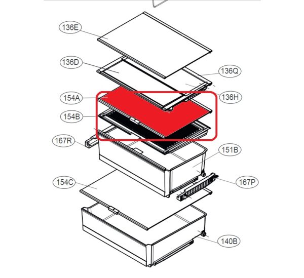 Šaldytuvo LG lentyna Holders for household refrigerators, drawers, shelves and other plastic details