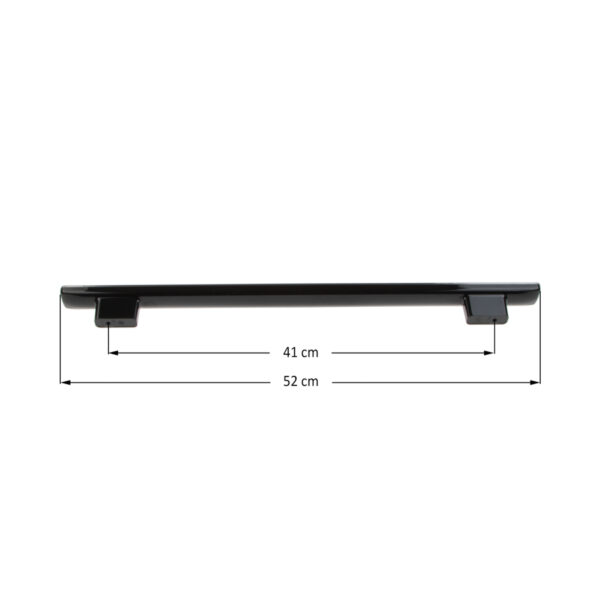 Orkaitės WHILRPOOL, BAUKNECHT, IKEA durų rankena, ilgis 520mm,tarp tvirtinimo taškų 410mm, spalva – sidabrinė - Image 3