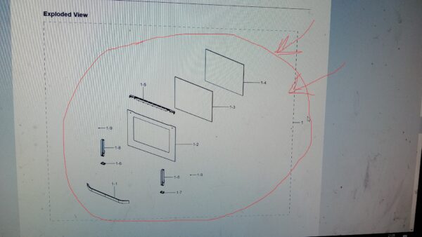 Orkaitės SAMSUNG durys komplekte,orig. ASSY DOOR;NEW METRO,NEW METRO, 399 NON P Oven door glazing ,hob glassceramic surfaces