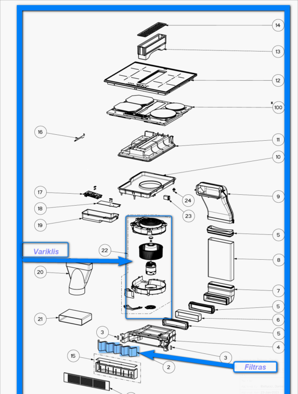 Variklis 133.0582.604 Faber,Ikea. MOTOR (EMC 250V 220W) - Image 2