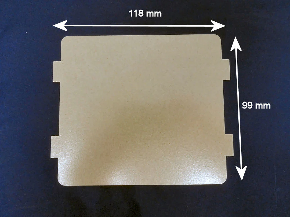 Mikrobangų krosnelės BOSCH/SIEMENS,MIDEA,HISENSE/GORENJE žėručio lakštas,118 x 99 mm,orig. Microwave mica sheets