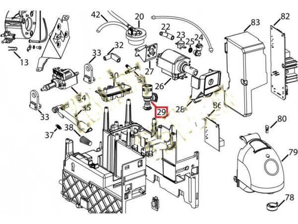 Kavos aparato DELONGHI vožtuvas, orig. ENTLÜFTUNGSVENTIL 483 APD KPL. Valves, presses, connectors, pressure sensors, couplings and other parts of coffee machines