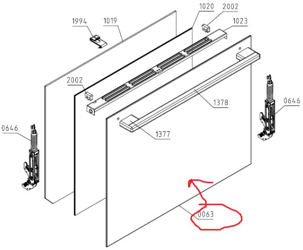 Orkaitės HISENSE/GORENJE priekinis stiklas,485 х 592 x 35 мм,orig. Oven door glazing ,hob glassceramic surfaces