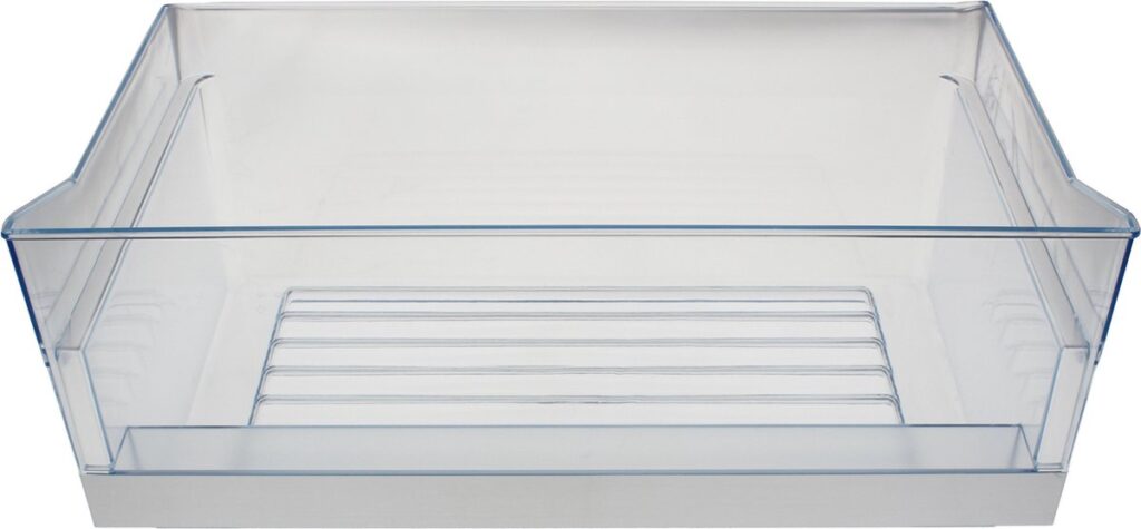 Šaldytuvo BOSCH/SIEMENS apatinis daržovių stalčius , 448 x 270 x 205 mm,orig. Holders for household refrigerators, drawers, shelves and other plastic details