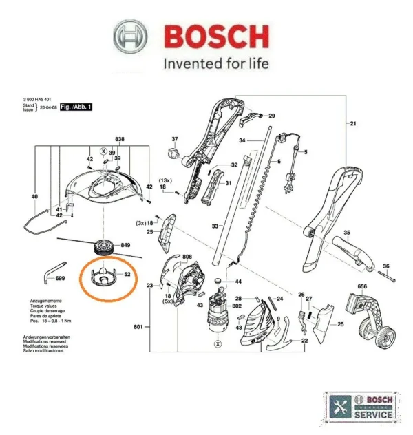 Trimerio BOSCH dangtelis,orig. AL-KO, BOSCH ROTAK, GARDENA Spare parts for trimmers, trimmers, saws, water pumps and hydrophores