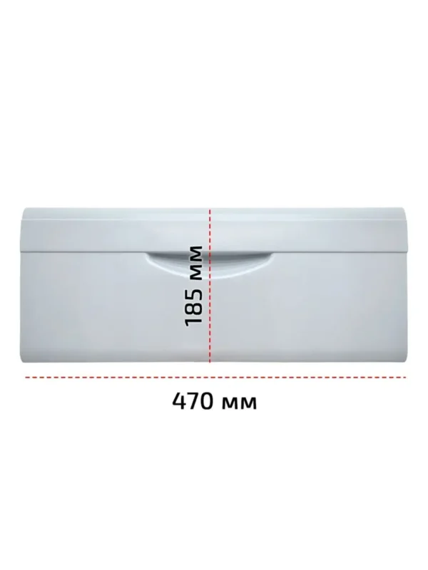 Opening front wall of atlant, minsk freezer,185x470mm, white and transparent - Image 2