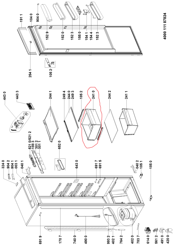 Šaldytuvo WHIRLPOOL, IKEA daržovių/vaisių stalčius, 435x390x195mm,orig. - Image 8