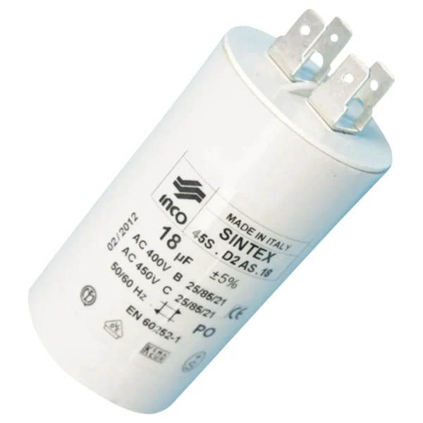 Kondensatorius 16µF (mikrofaradai), 450-500V, 4/2 x kontaktai + varžtas - Image 2