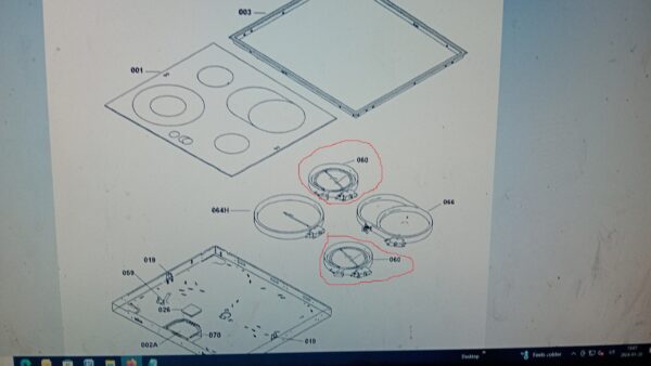 Kaitvietė keramikinė viryklėms AEG,BEKO,TEKA ir kt - Image 2