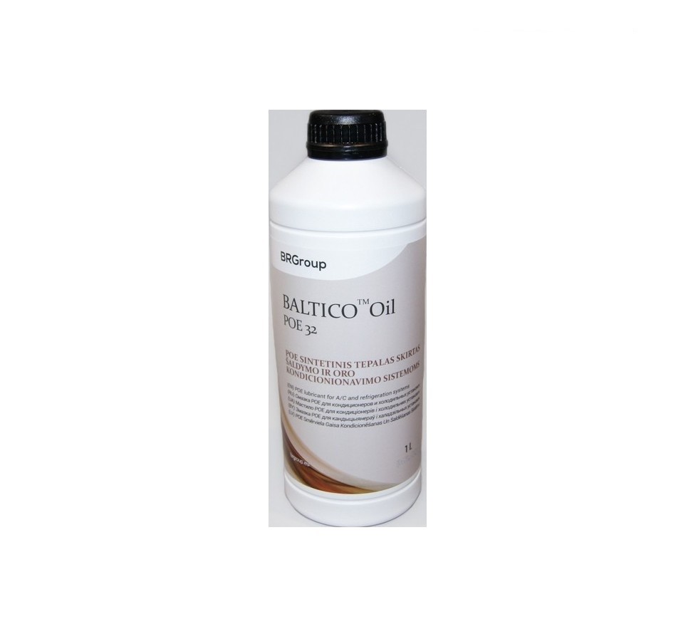 Sintetinis tepalas BALTICO OIL POE32 skirtas šaldymo ir oro kondicionionavimo sistemoms (R134a, R404a, R407c, R410A / B, R507 ir R23) Automotive parts of refrigerated freezers for domestic industrial refrigeration equipment