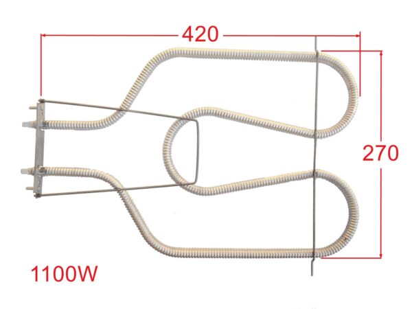 Elektrinės viryklės GORENJE kaitinimo elementas, 1100W, 230V, ilgis iki skardelės 420mm, plotis 310mm, GP1129 - Image 2