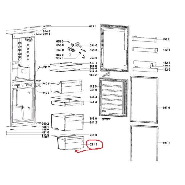 Šaldytuvo WHIRLPOOL/INDESIT,IKEA šaldiklio apatinis stalčius 400х213х200мм,orig. - Image 5