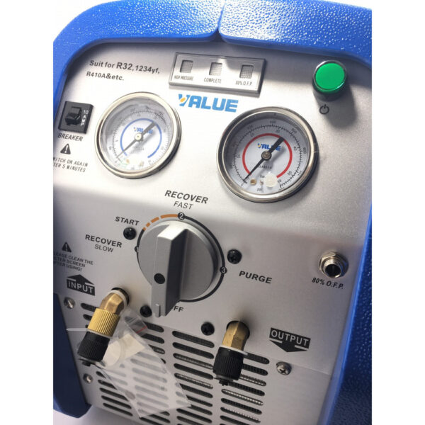 Freono surinkimo ir tepalo atskirimo stotelė, VRR12L-R32, 220-240V, 50/60 Hz, 13kg, 3/4HP, 0+40°C, 450x250x355mm, 1450/1750 aps./min, R12, R134a, R401C, R500, R1234yf, R22, R401A, R401B, R402B, R407C, R407D, R408A, R409A, R411A, R411B, R412A, R502, R509, V: R402A, R404A, R407A, R407B, R410A, R507, R32 - Image 2