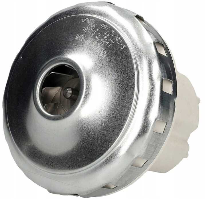 Dulkių siurblio variklis DOMEL, 1450W (1350W) (1.81Hp), 230V, BOSCH, KARCHER, NILFISK, ZELMER, LAVOR SPRINTER ir kt.Turbinos sparnuočių skaičius – 1 Ventiliatoriaus skersmuo – 131 mm Variklio aukštis – 129 mm Svoris – 1,23 kg. Vacuum cleaner motors batteries battery chargers