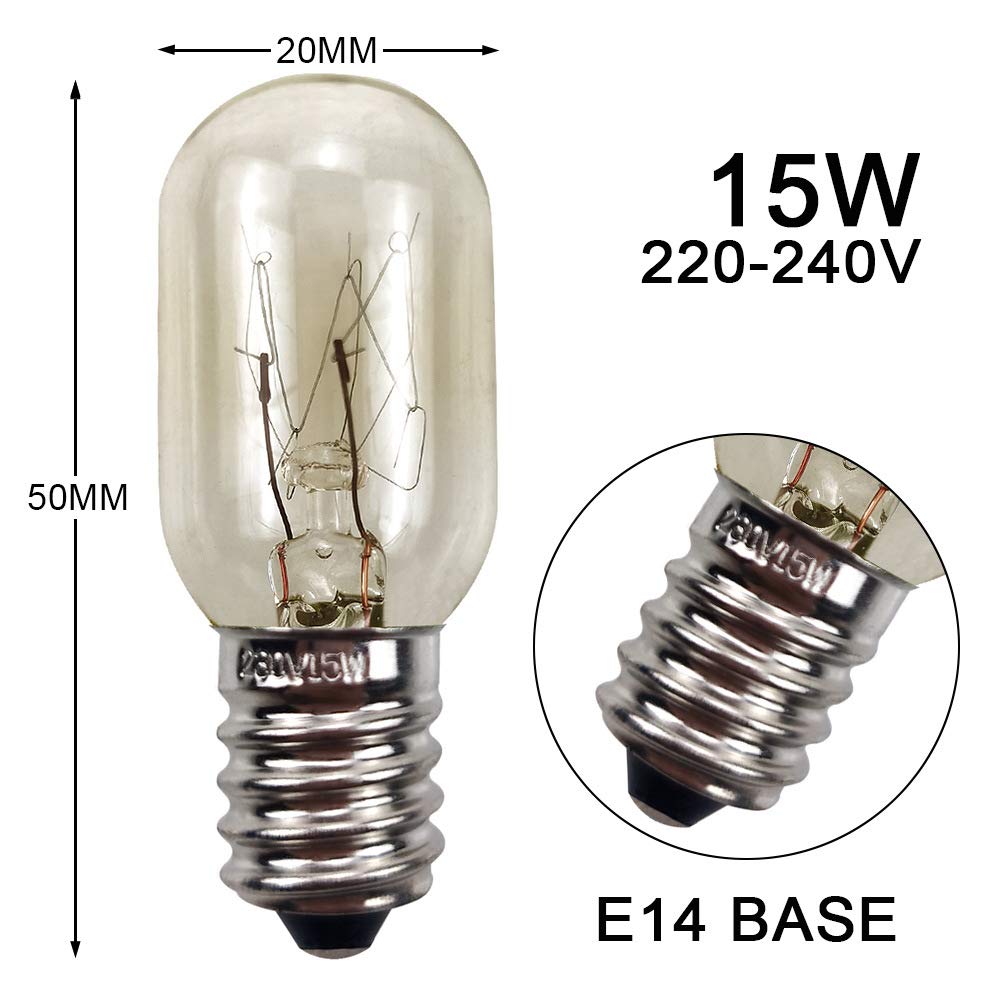 Šaldytuvo lemputė E14, 15W Led-backlight caps for electric stoves, microwave ovens and refrigerators, etc.