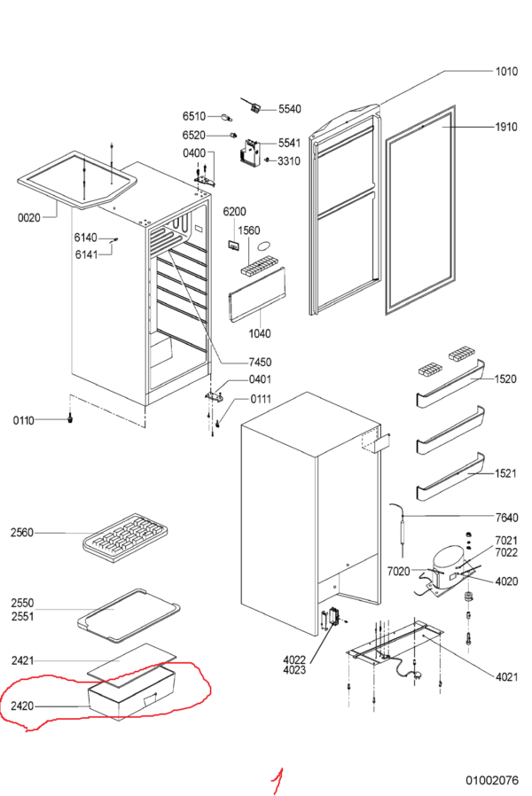 Šaldytuvo WHIRLPOOL/INDESIT daržovių stalčius - Image 2