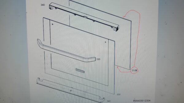 Elektrinės orkaitės AEG,ELEKTROLIUX vidinis stiklas 550x436mm,orig.DOOR,GLASS,INTERNAL,550X436 - Image 2