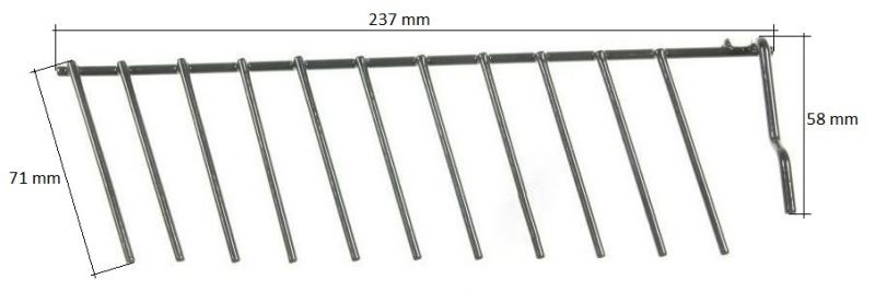 Laikiklis ARCELIK,BEKO indaplovės apatinio krepšio kairės pusės. HOLDER GESCHIRR LEFT RAL 7016 _2010 Dishwasher wheels, grills and holders for dish bags