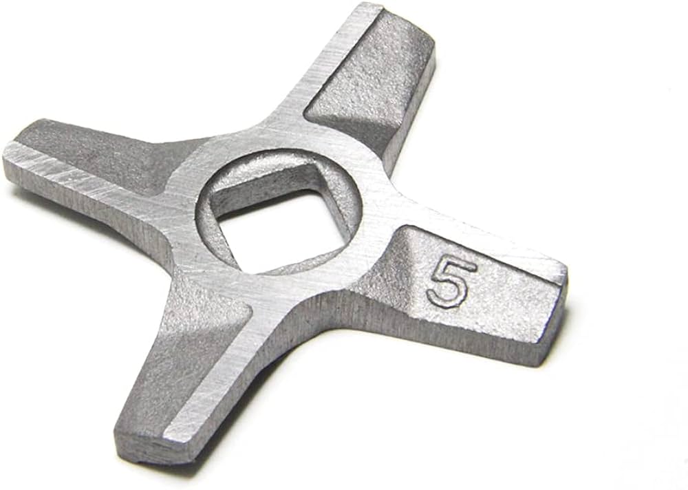 Peilis mesmalei BOSCH, SIEMENS, ZELMER, ašmenys iš abiejų pusių, diametras – 47mm, vidinė skylė – 9x9mm Parts of the meat grinder