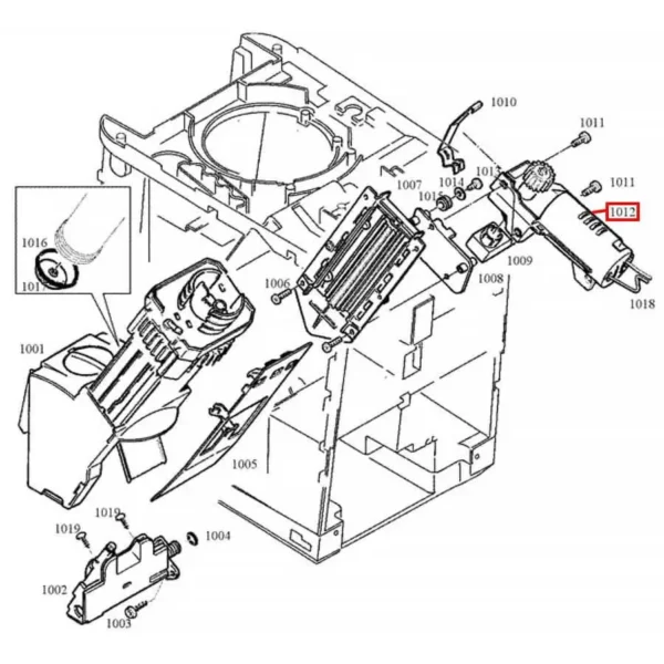 Coffee machine JURA engine with reducer, for models 12V, C/E/F/J/X/Z series - Image 3
