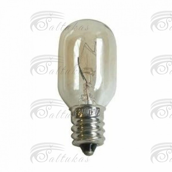 Šaldytuvų lemputė 15W, 250V, 19x48mm, E12 cokolių (sumažintas), tinkamas šaldytuvams Sharp, Nacional,Gorenje Led-backlight caps for electric stoves, microwave ovens and refrigerators, etc.