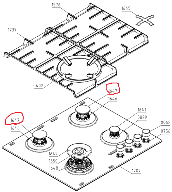 Gas stove GORENJE cap medium 3.5MM ,Diameter: 74mm - Image 3
