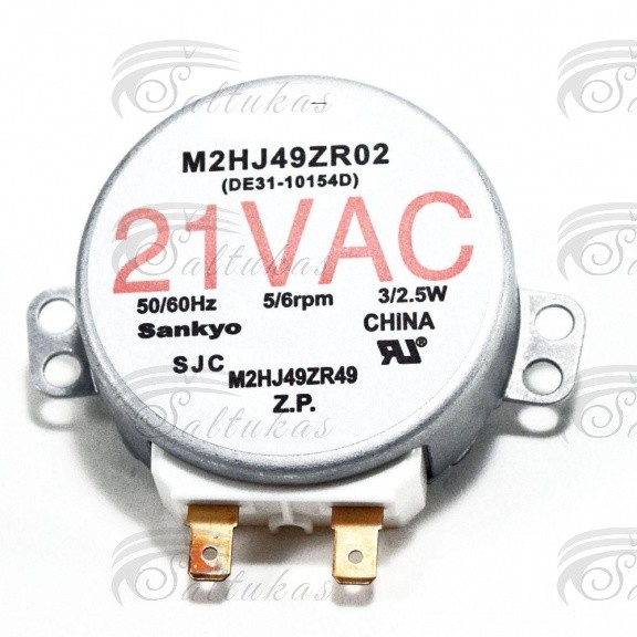 Mikrobangų krosnelės varikliukas, M2HJ49ZR02, 50/60Hz, 5/6 aps., 3/2.5W, 21V Microwave ovens, vacuum cleaners, irons, hoods and other small parts of the technique
