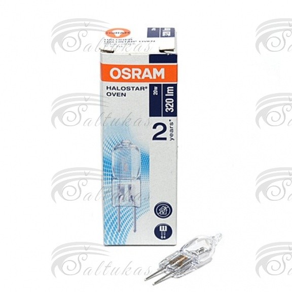 Orkaitės BOSCH / SIEMENS / NEFF halogeninė lemputė OSRAM G4, 12V-20W, 300 °C, 33x10mm Led-backlight caps for electric stoves, microwave ovens and refrigerators, etc.