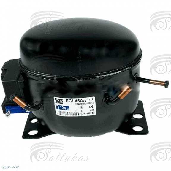 ACC Electrolux GL45AA / GVM38AA, LBP – R134a, 1/8HP, 240V/1/50Hz, prie -10°C – 185W, prie -25°C – 82W, (nuo -10°C iki 30°C) Automotive parts of refrigerated freezers for domestic industrial refrigeration equipment