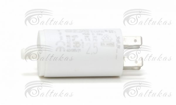 Kondensatorius 2,5µF (mikrofaradai), 4 kontaktai + varžtas