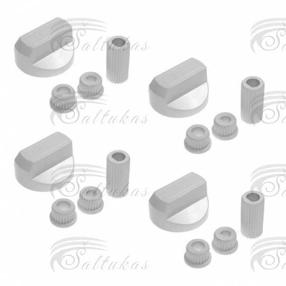 Viryklių rankenėlių komplektas, (komplekte 4 vnt.), baltos Handles and door handles for electric and gas stove ovens