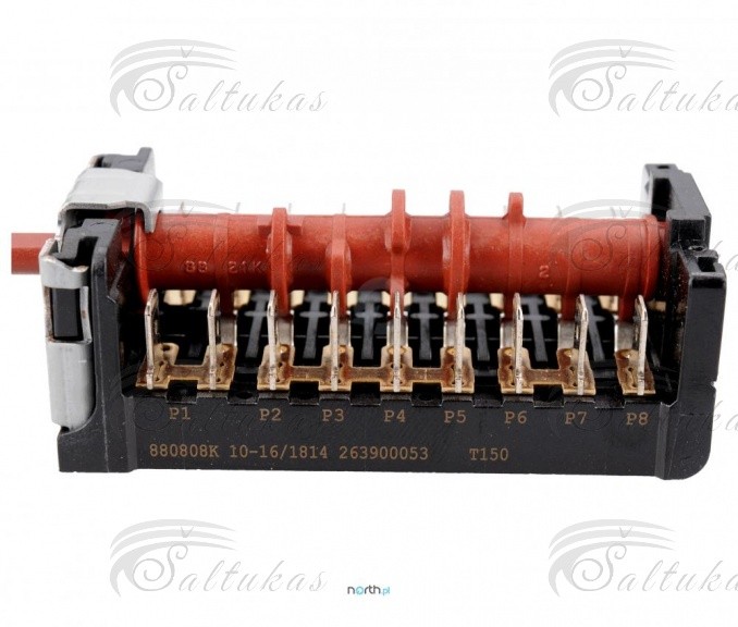 Perjungėjas viryklei BEKO, BLOMBERG, 8 padėčių (7+0) 220-240V, 16A, GOTTAK Switchers for electric stoves,switches taimers