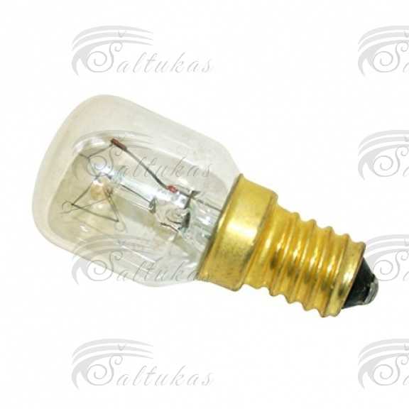 Viryklės lemputė E14 25W, 300°C, 55x26mm, BOSCH/SIEMENS, SMEG, WHIRLPOOL/INDESIT,alternatyva Led-backlight caps for electric stoves, microwave ovens and refrigerators, etc.