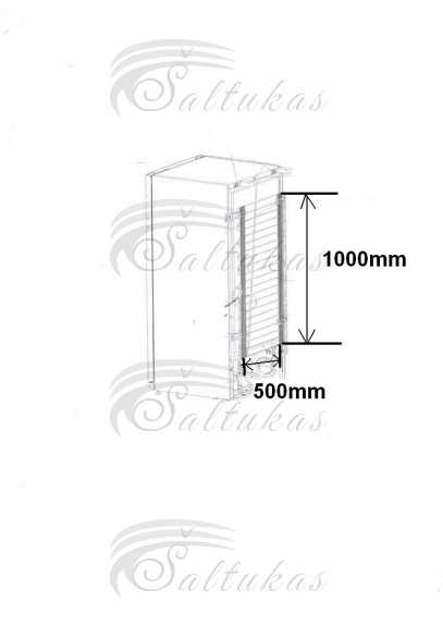 Kondensatorius, garintuvas SNAIGĖ, 1050x500mm, šaldikliams Snaigė F22 ir F27 Evaporators of household refrigerators