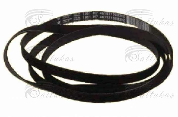 Džiovyklės diržas 1951 H7 WHIRLPOOL, PHILIPS, BAUKNECHT, BOSCH Dryer straps and drum sensors