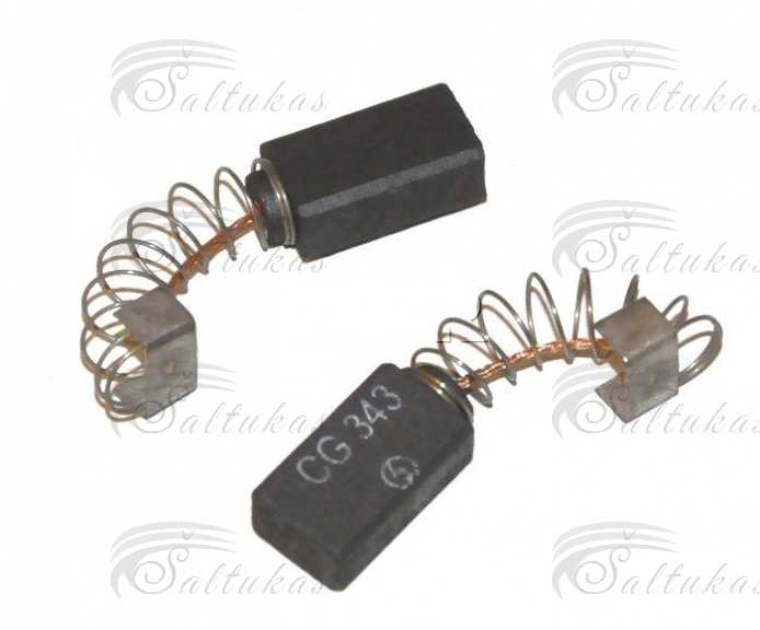 Angliukas 6x9x17,5mm, (komplekte 2 vnt.) Brushes for electric motors