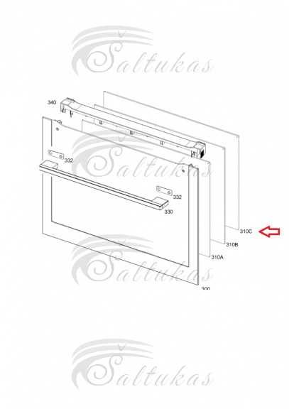 Orkaitės ELECTROLUX / AEG durų vidinis stiklas, 524x402mm,orig. Oven door glazing ,hob glassceramic surfaces