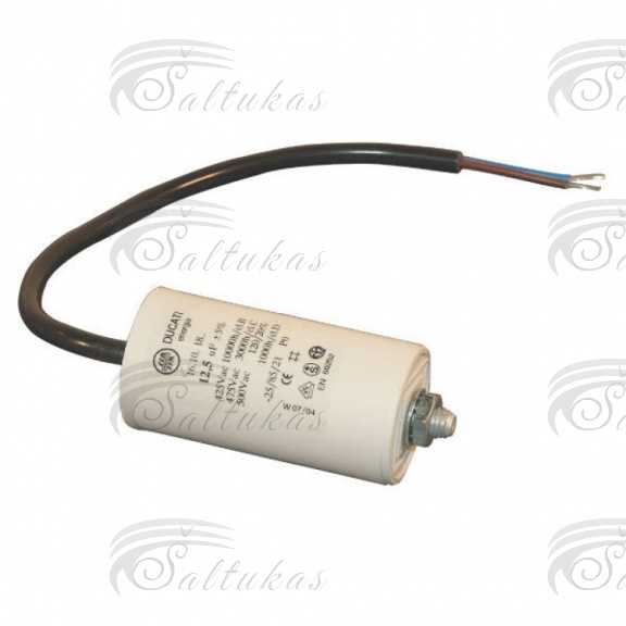 Kondensatorius 12,5µF (mikrofaradai), 450V, Ø35x65mm Capacitors