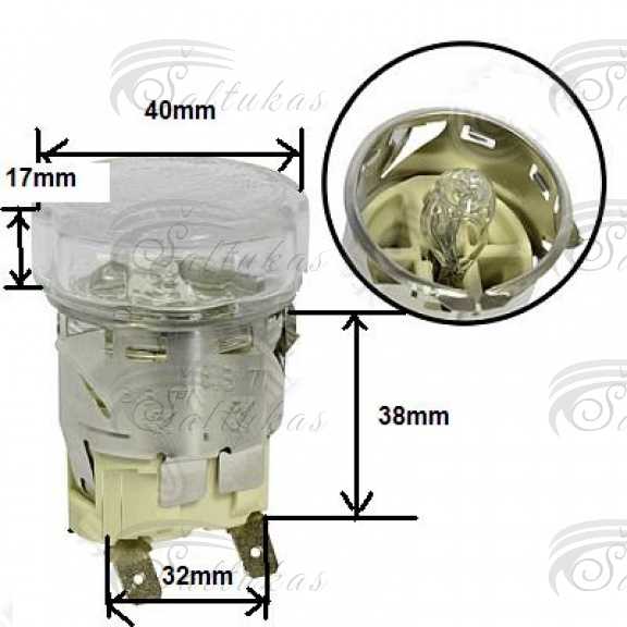 BOMPANI orkaitės lemputė E14 , 15W, 300°C Led-backlight caps for electric stoves, microwave ovens and refrigerators, etc.