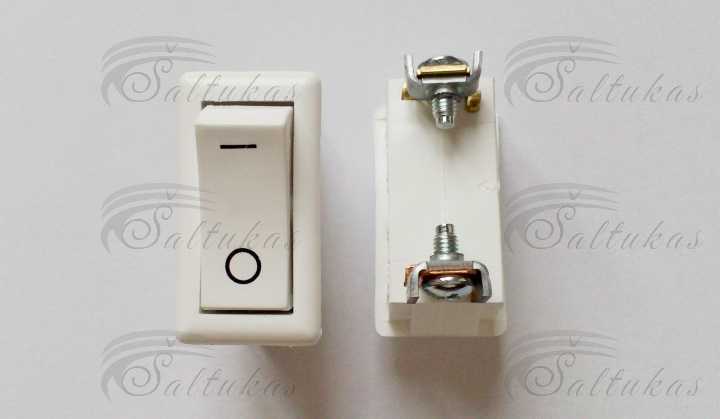 Universalus jungiklis  WA-8/LPD-1241W (ELDA), 250V, 6A,  2 kontaktai, (ilgis x plotis x aukštis): 30x16x26mm Miscellaneous switches