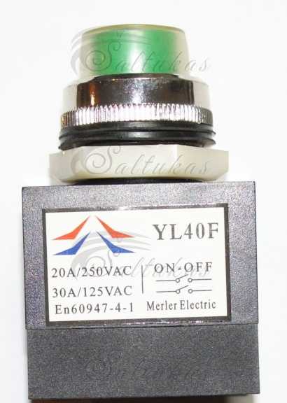 Medžių skaldymo įrenginio jungtukas FA8; AC-3 12A  AC  250V; EN 60947-3 IP 54 (momentinis) AL-KO, BOSCH ROTAK, GARDENA Spare parts for trimmers, trimmers, saws, water pumps and hydrophores
