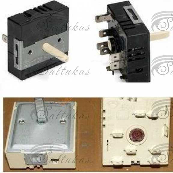 El. viryklės BEKO, ELECTROLUX, WHIRLPOOL, CANDY, UNIVERSALUS perjungėjas, be praplėtimo, ašelė sukasi ratu, INVENSYS Switchers for electric stoves,switches taimers