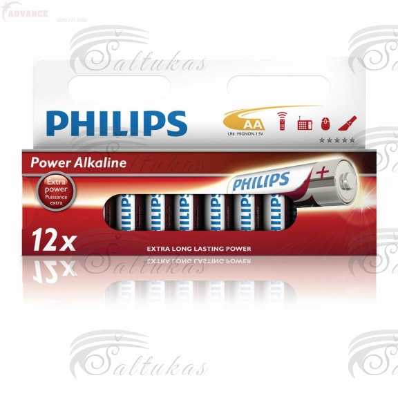 Baterija PHILIPS AA MAITINIMO šarminės 1,5 V PENLITE BATERIJOS, 12 pakuotėja Silicone adhesives insulation battery batteries Bearded,epilators, etc.